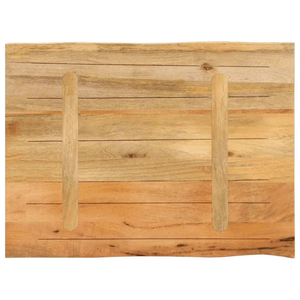 vidaXL Piano per Tavolo 90x60x2,5cm Bordi Vivi in Legno Massello Mango