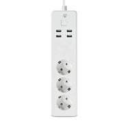 SmartLife Wi-Fi Connected Power Strip 3 uscite 16A 3680W con porte USB 1,8m Bianco Nedis