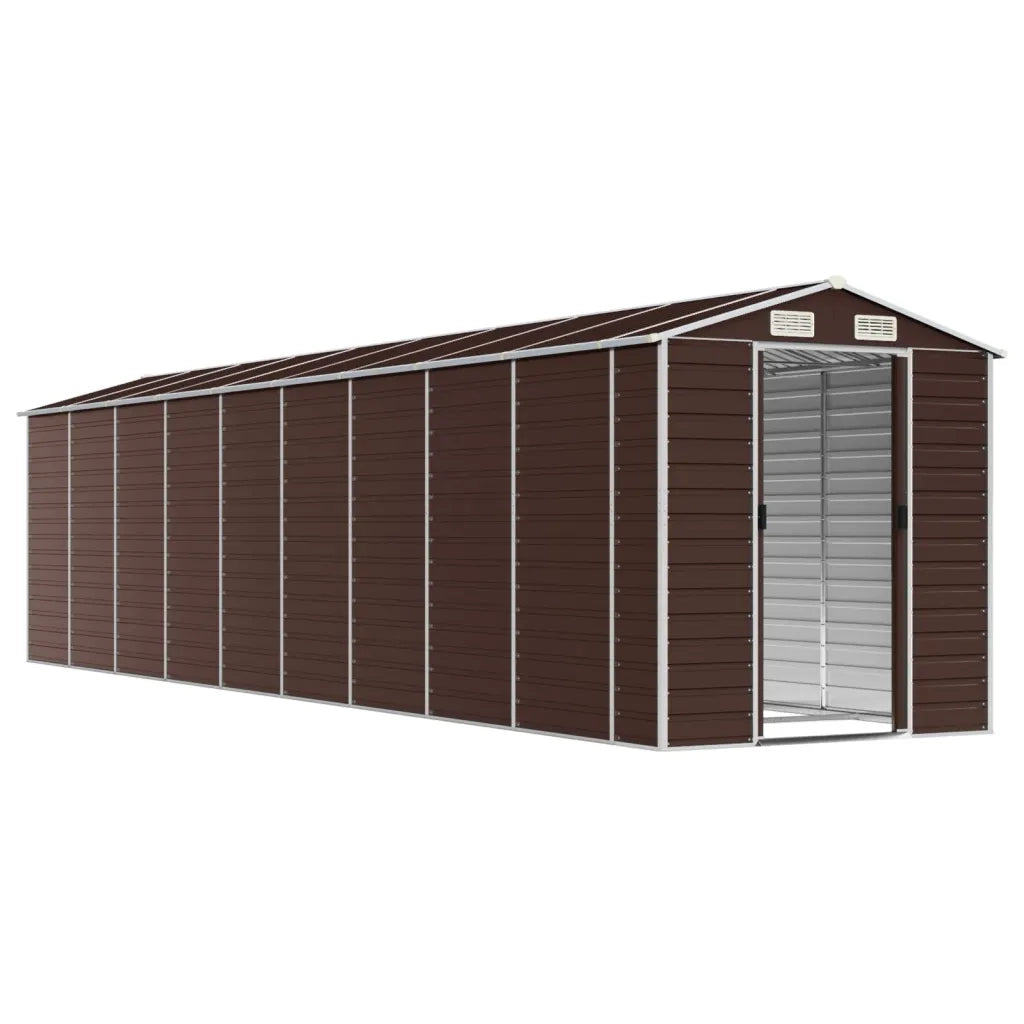 Capanno da Giardino Marrone 191x810x198 cm in Acciaio Zincatocod mxl 98487