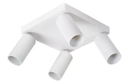 Plafoniera quadrata bianca Lucide CLUBS 4xGU10 40W