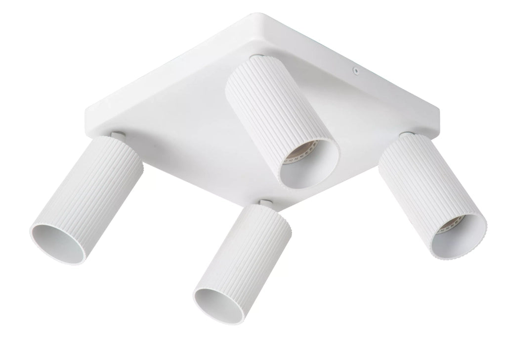 Plafoniera quadrata bianca Lucide CLUBS 4xGU10 40W