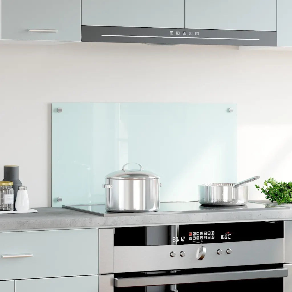 Paraschizzi per Cucina Bianco 90x50 cm in Vetro Temperatocod mxl 73096