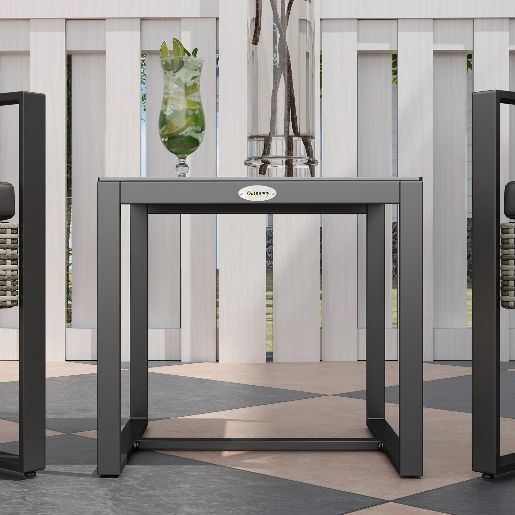 Set giardino 3 pezzi ¨C zephmum ¨C 2 sedie con cuscini + tavolino in vetro e polyrattan, grigio chiaro