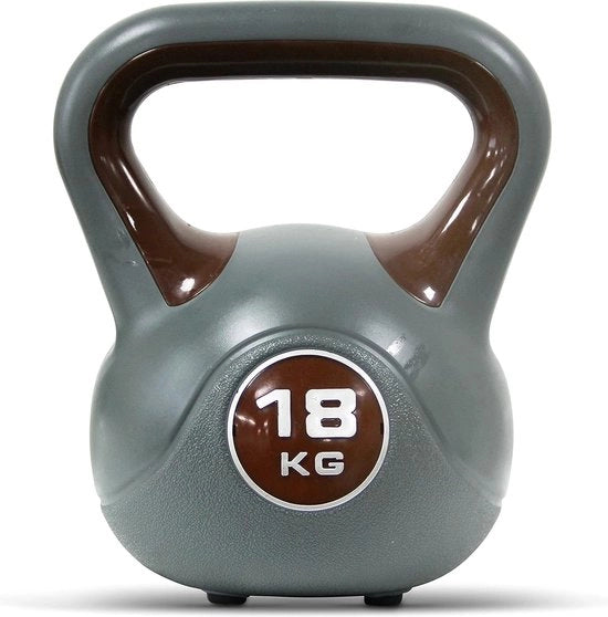 Kettlebell in plastica, 2-20 kg incluso esercizi, in diverse colori e pesi, non danneggia il pavimento