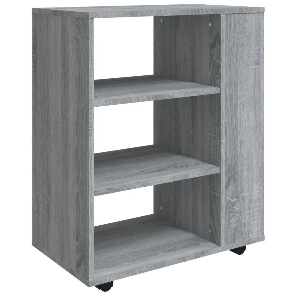 Armadietto con Ruote Grigio Sonoma 60x35x75cm Legno Multistrato 815967
