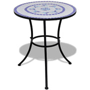 Set da Bistrot 3 pz in Piastrelle di Ceramica Blu e Bianco 271771