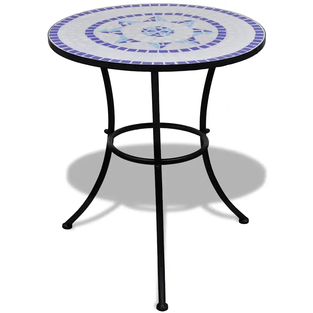 Set da Bistrot 3 pz in Piastrelle di Ceramica Blu e Bianco 271771