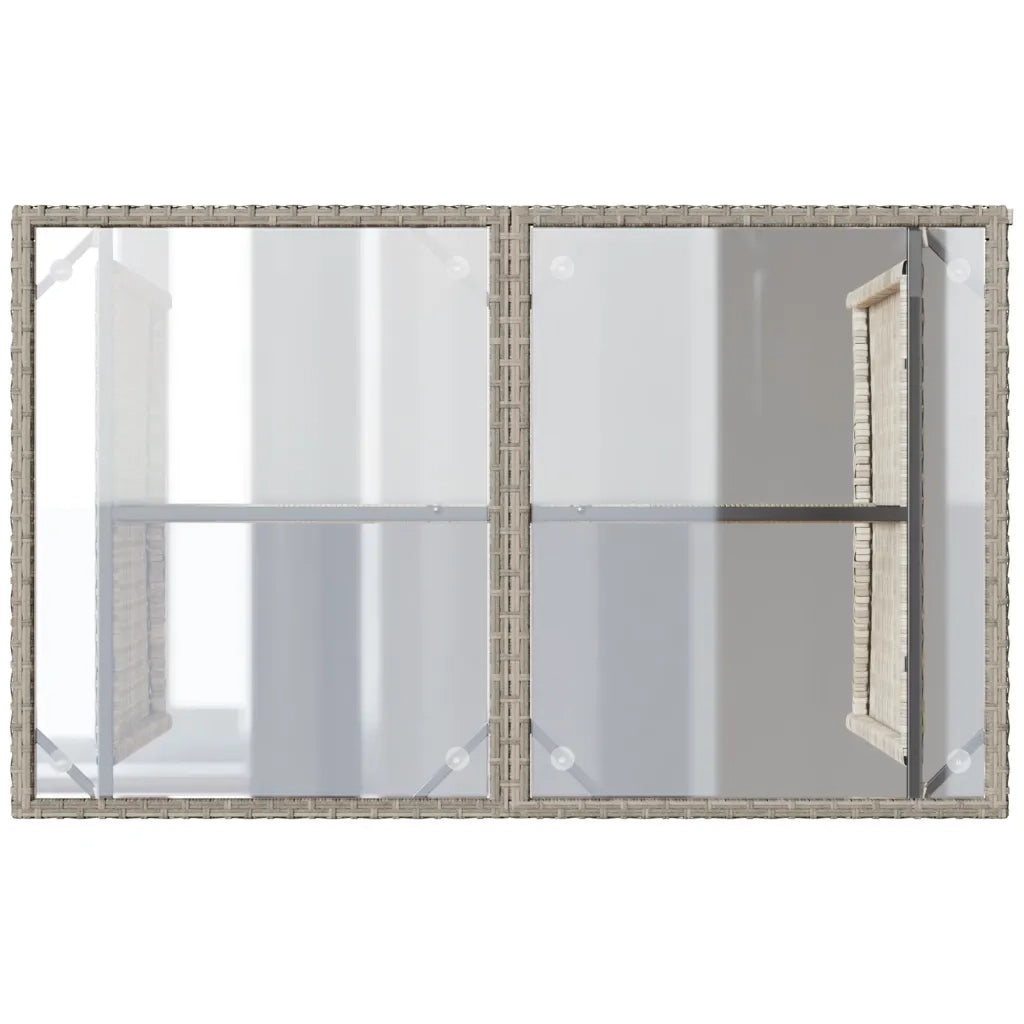 Set da Pranzo da Giardino 2 pz | Set Salotto da Giardino con Cuscini in Polyrattan Grigio