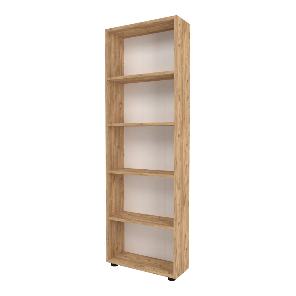 Libreria di design per soggiorno stile originale 5 ripiani 172 x 55 x 20 cm effetto rovere 03_0006517