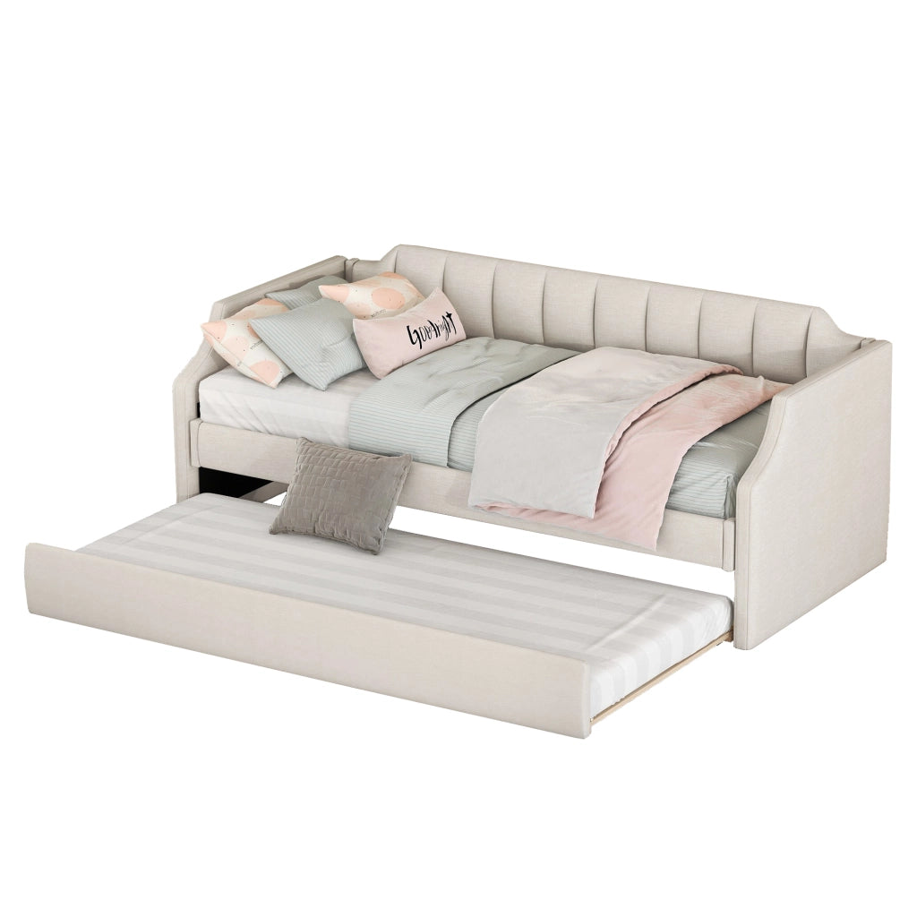 Letto imbottito - Xylo - 90x200 - Beige