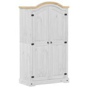 Armadio Corona Bianco 102x52x186 cm in Legno Massello di Pino CFW3247370