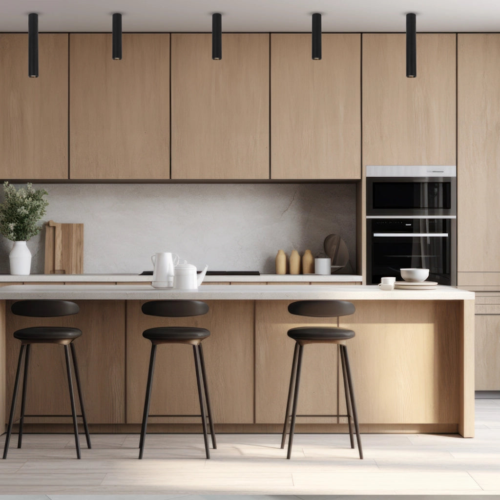 Spot da soffitto nero tondo 30cm 1xGU10 8W Genesis Milagro