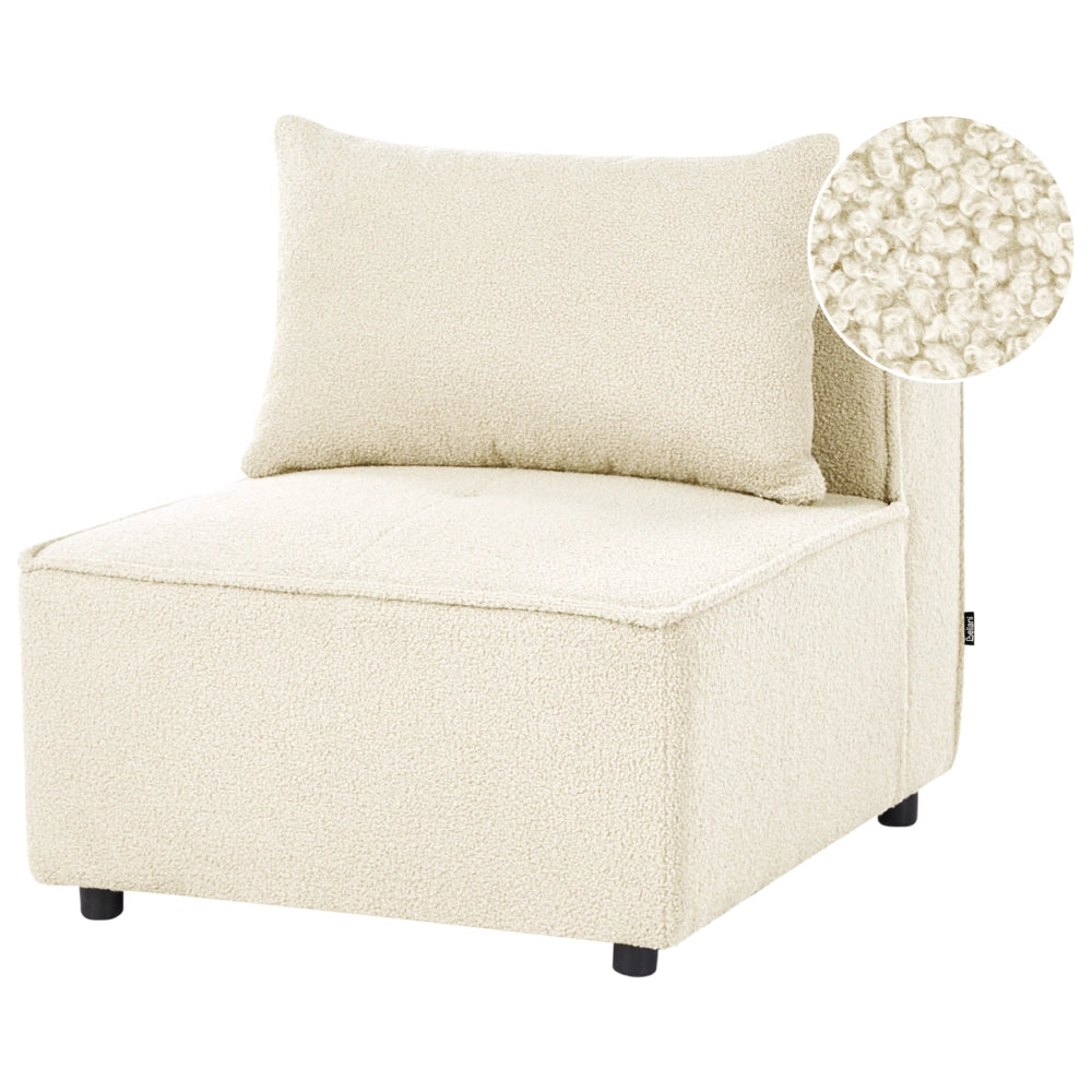 Poltrona modulare Boucle Modulo 1 posto bianco sporco stile moderno