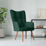 Divano Sedia-Poltrona Relax Verde Scuro in Velluto 835798
