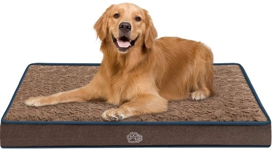 Matrimoniale Culla per Cani, Invertibile, Calda e Fredda, Lavabile con Retro con Gomma Spugnosa, Culla per Cani Grande, Medio e Piccolo, Matrimoniale Culla per Cani (Chestnut)