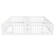 Letti per bambini 90 x 200 cm *2, in legno, con 2 cassetti, ripiano, sponde di sicurezza, bianco (senza base per il materasso)