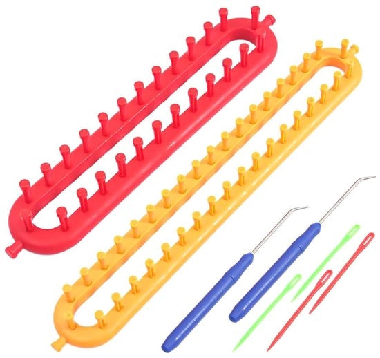 Breimachine per adulti 36 cm - Breimachine per bambini 26 cm - Seduta per filare - Materiale ABS di alta qualità - Facile da utilizzare - Sedia per filare