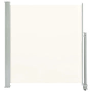 Tenda da sole schermo laterale retrattile per la privacy per patio giardino terrazza balcone protezione visiva schermo per patio 140 x 300 cm bianco sporco 02_0007226