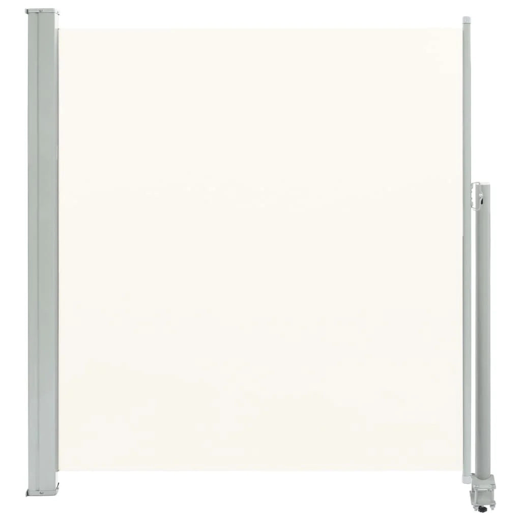 Tenda da sole schermo laterale retrattile per la privacy per patio giardino terrazza balcone protezione visiva schermo per patio 140 x 300 cm bianco sporco 02_0007226