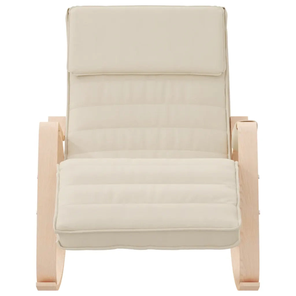 Sedia a Dondolo Crema in Tessuto CFW3738940