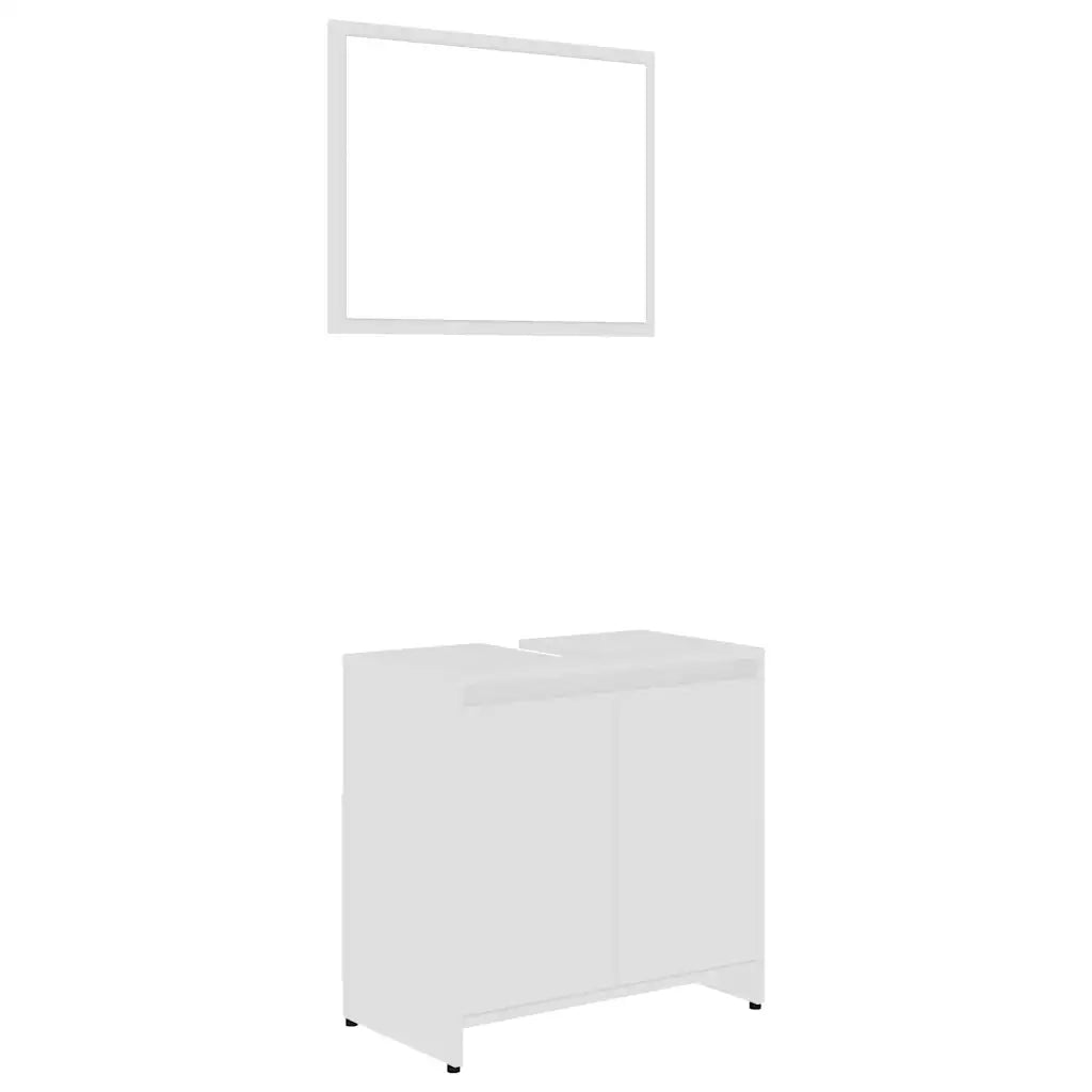 Set Mobili da Bagno | Armadio da bagno Bianco in Legno Multistrato