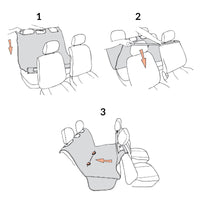 Coprisedile Posteriore Auto per Cani 127x160 cm in Similpelle Nero