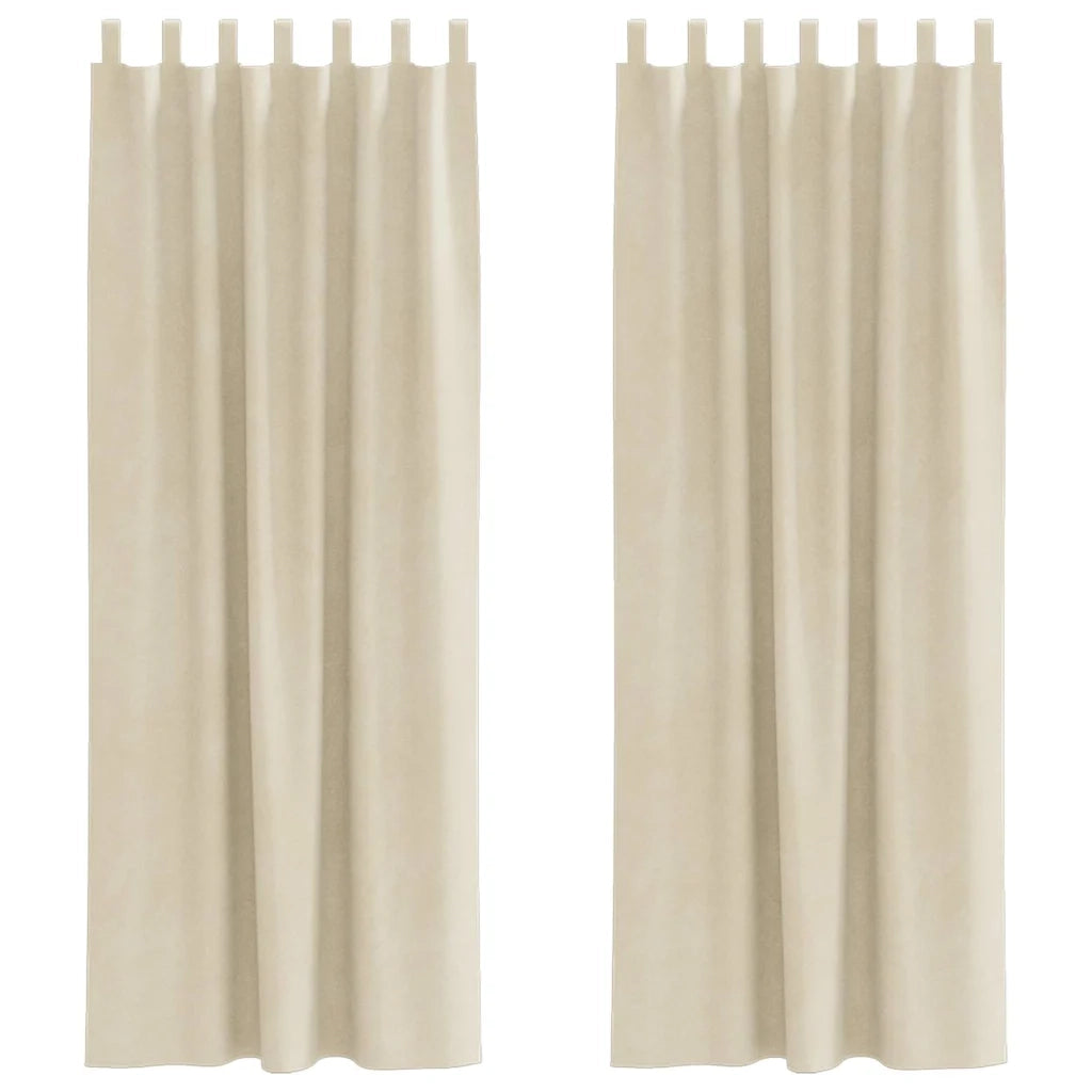 Tende oscuranti 2 pcs Crema 140 x 260 cm Velluto 4107192