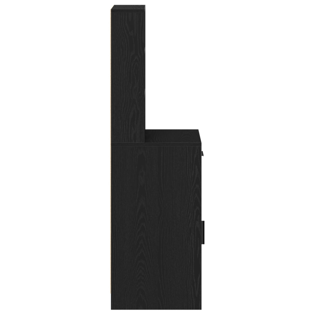 Armadio Alto in Rovere Nero - 40x41x135 cm, Realizzato in Legno Ingegnerizzato
