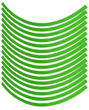 Etichette per ruote Velgrand 16 pezzi - Riflettenti - Autoadesivi - Luminosi verde chiaro - Sostenibili - Per ruote da 16 a 19 pollici - Etichette per ruote