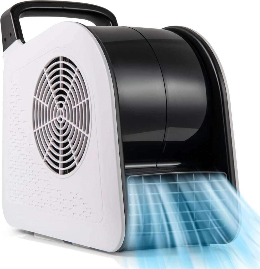 130W Ventilatore ad Alta Velocità, Ventilatore Essiccatore con 3 Velocità e Testa Pivotante a 185° per Asciugatura, Raffreddamento e Ventilazione, per Casa Garage Palestra
