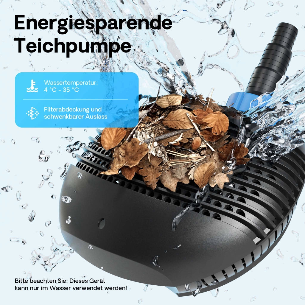 Pompa da laghetto CTF-5000 SuperECO 5000l/h 30W per circolazione e filtrazione acqua