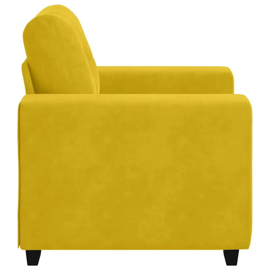 Divano Sedia-Poltrona-Sofa Relax Giallo 60 cm Velluto 532692