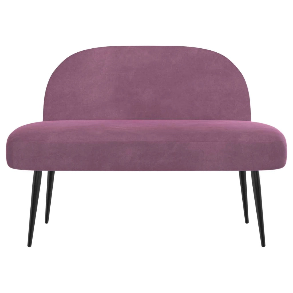 Panchina imbottita con schienale Viola 110 x 60 x 76 cm Velluto 42040798