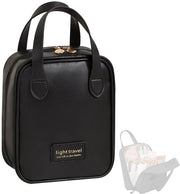 Borsa Cosmetici Grande Capacità - Borsa di Trucco con Chiusura a Seta - Organizzatore di Trucco Idrorepellente - Borsa in Pelle PU - Borsa da Donna con Maniglie - Borsa Trucco