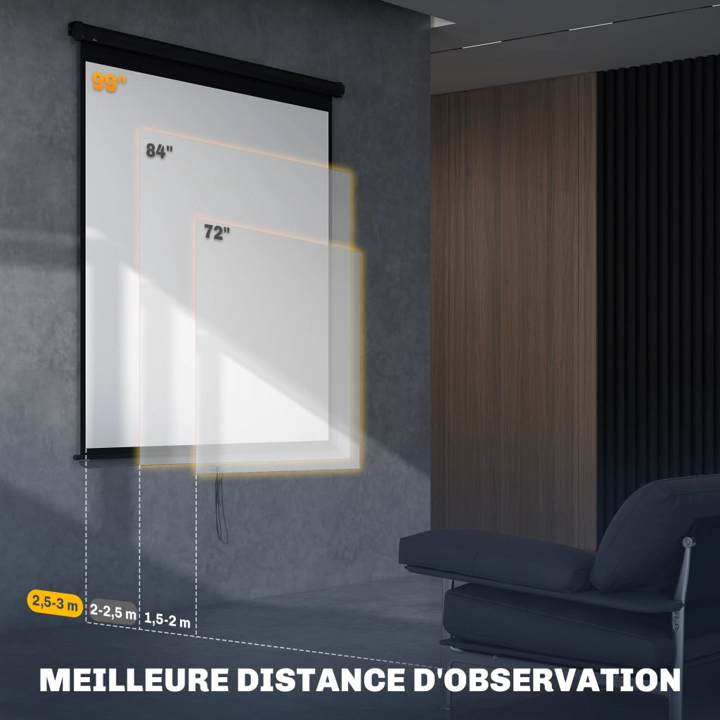Schermo proiezione 99 pollici ¨C Xylo ¨C 178x178 cm formato 1:1 4K HD home cinema
