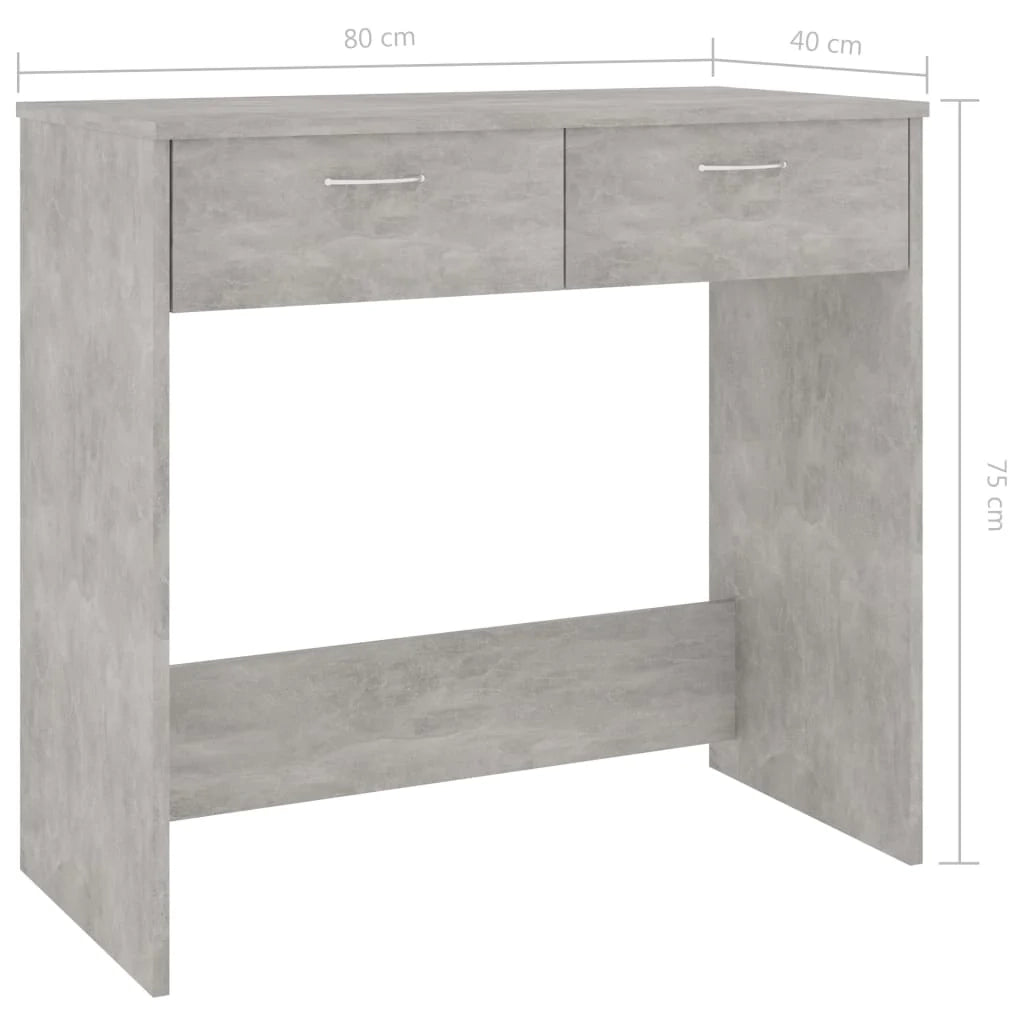 Scrivania tavolo postazione di lavoro mobile per computer studio 80 x 40 x 75 cm legno ingegnerizzato grigio 02_0023846