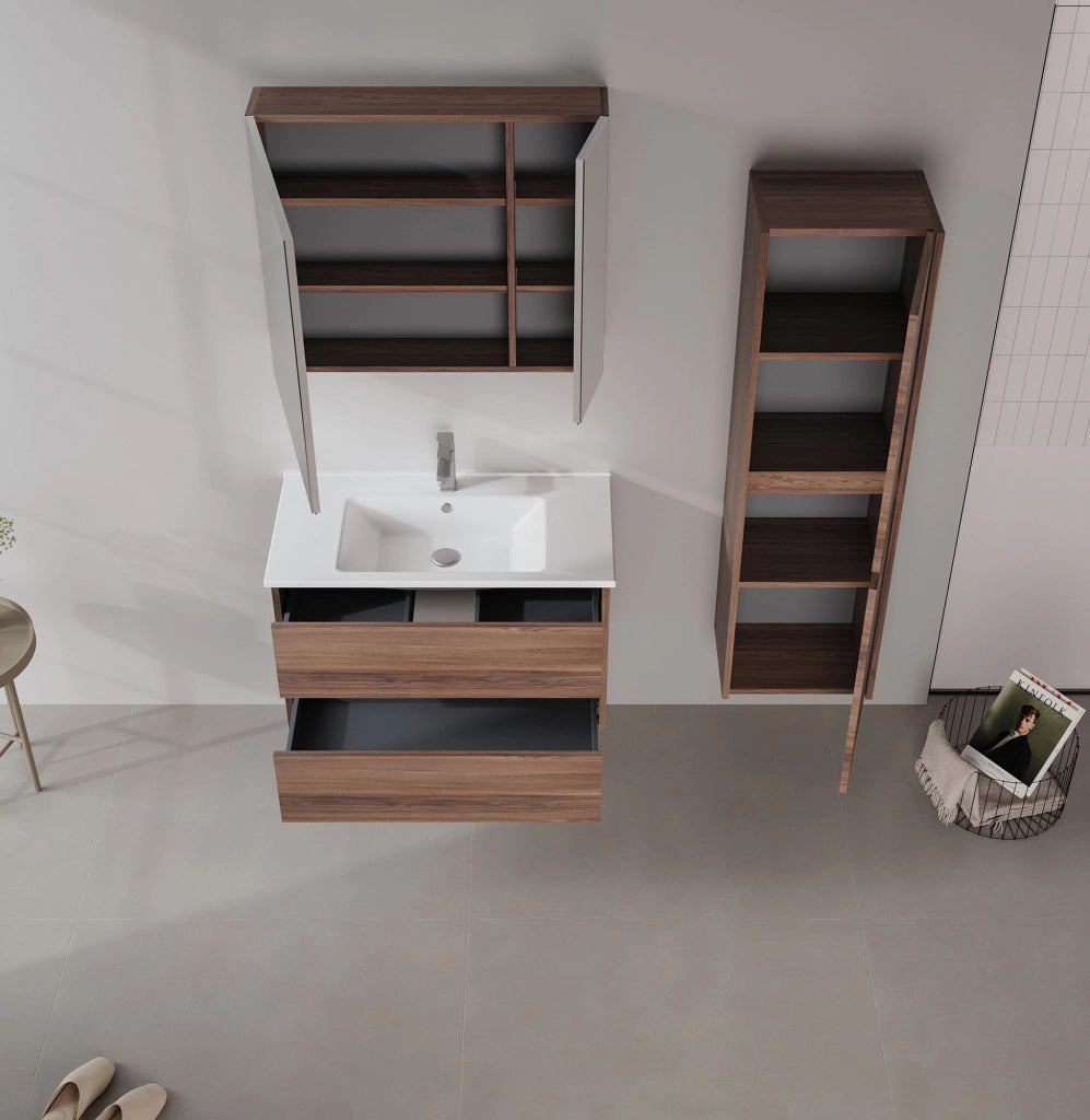 Mobile lavabo "Side 85 v2" - 85 x 45 x 52 cm - Noce scuro