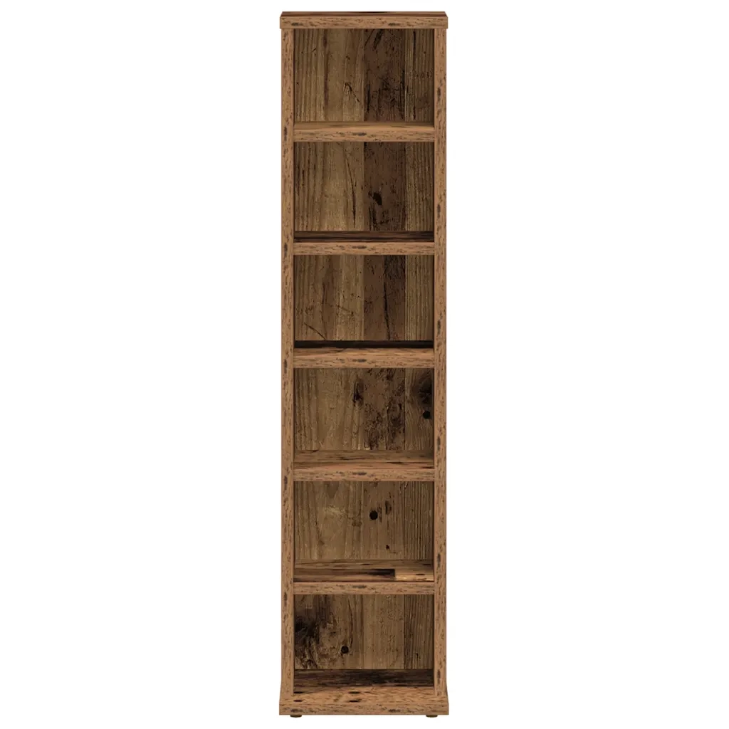 Mobile Porta CD Legno Vecchio 21x20x88 cm in Legno Multistrato 855828