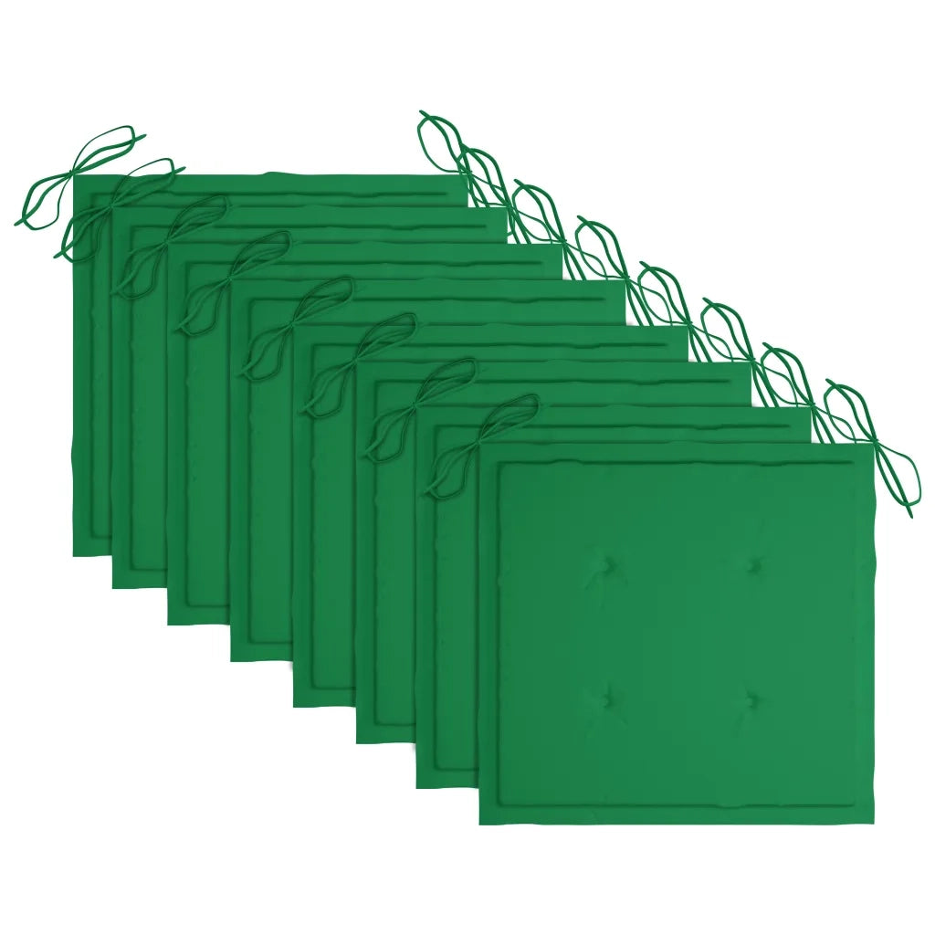 Sedie da Giardino Pieghevoli con Cuscini 8 pz Massello di Teak 3072866