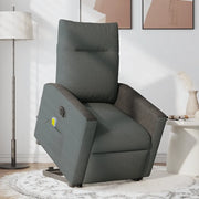 Poltrona Alzapersona Massaggi Elettrica Grigio Scuro Tessuto 3324074