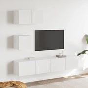 Set di Mobili Porta TV 4 pz Bianco in Legno Multistrato 3114638