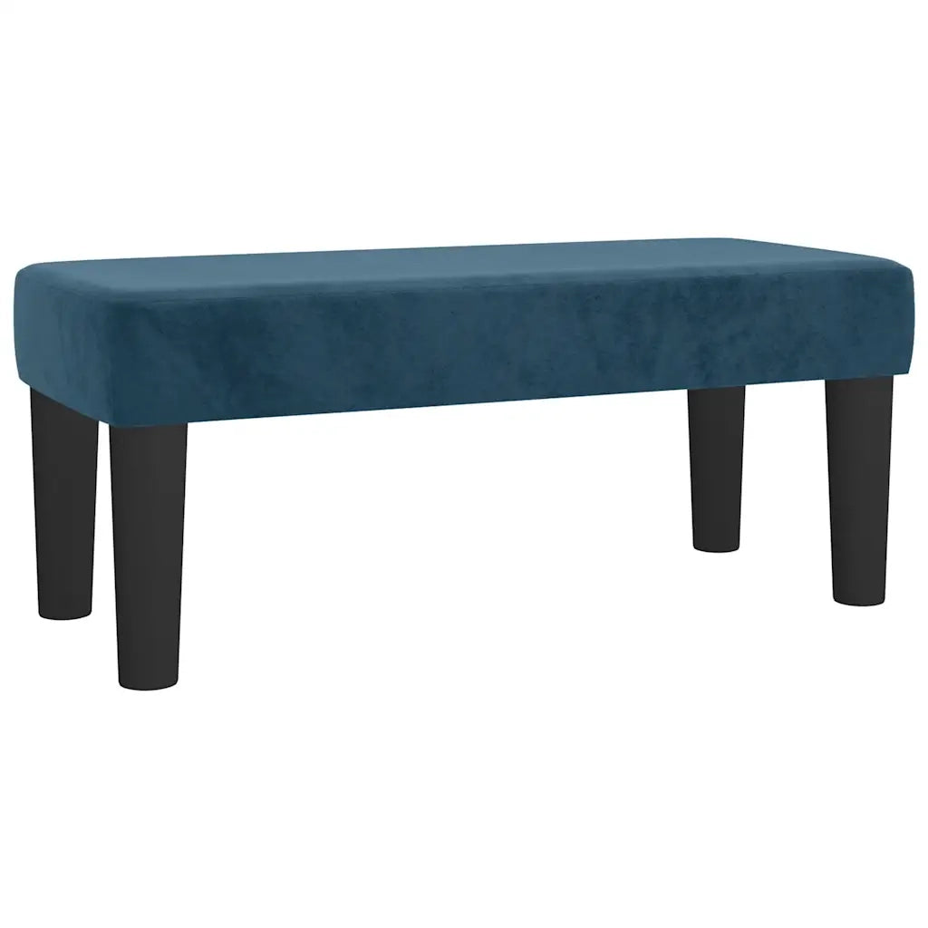 Giroletto a Molle con Materasso Blu Scuro 90x190 cm in Velluto