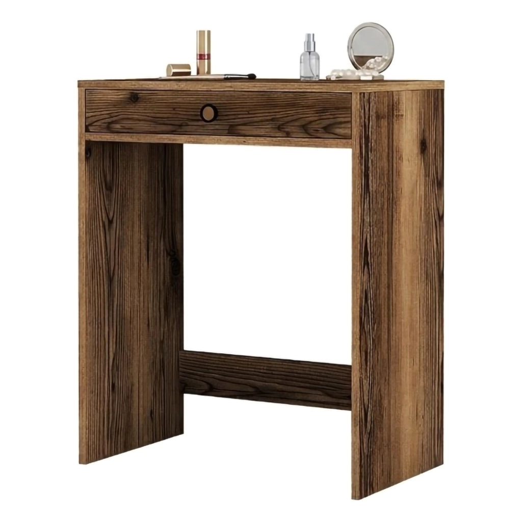 Mobile da Trucco Carde, Toeletta Specchio Incluso, 70x85x40h cm Marrone Noce