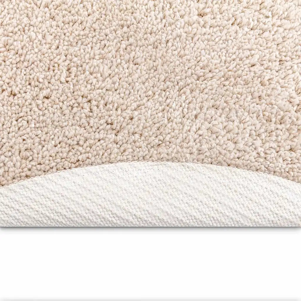 Tappeto Shaggy Antiscivolo Crema 90 x 90 cm PP 4019787