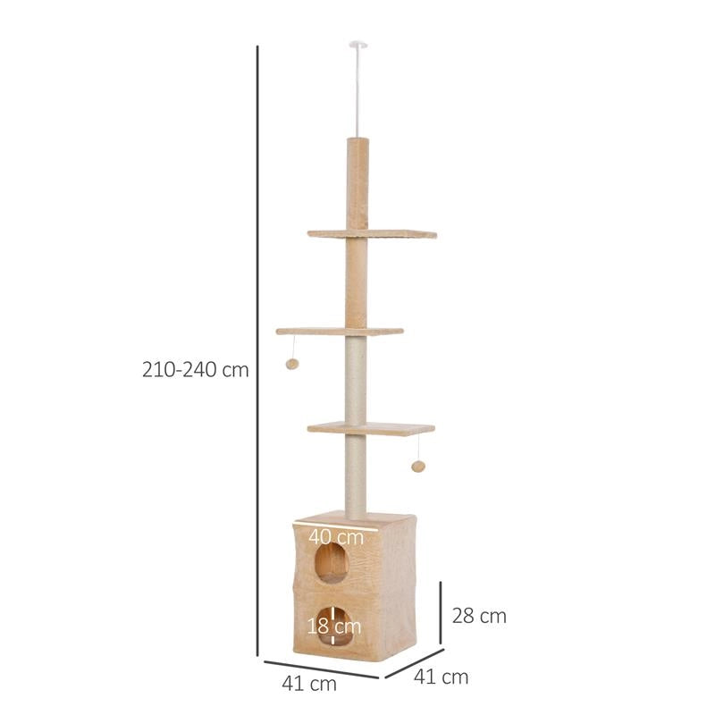 TIRAGRAFFI A SOFFITTO MULTILIVELLO 210-240CM CON CORDE IN JUTA GIALLO