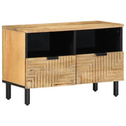 Mobile Porta TV Marrone 70x33x46 cm in Legno Massello di Mango