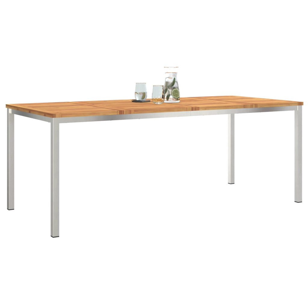 Tavolo da pranzo all'aperto 200x90x74,5 cm in legno massello di acacia