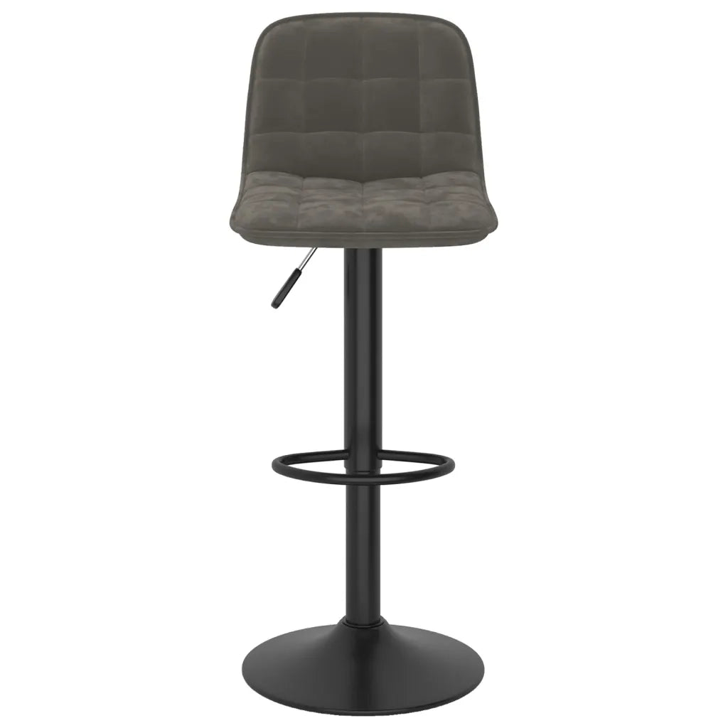 Sedie da Bar 2 pz Grigio Scuro in Velluto 333992