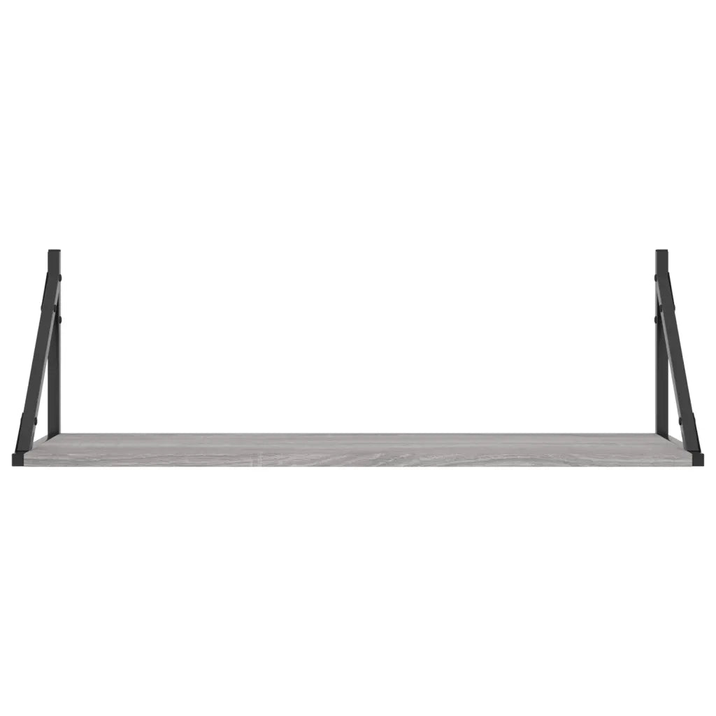 Mensole Parete 2pz Grigio Sonoma 80x25x25,5cm Legno Multistrato 836341