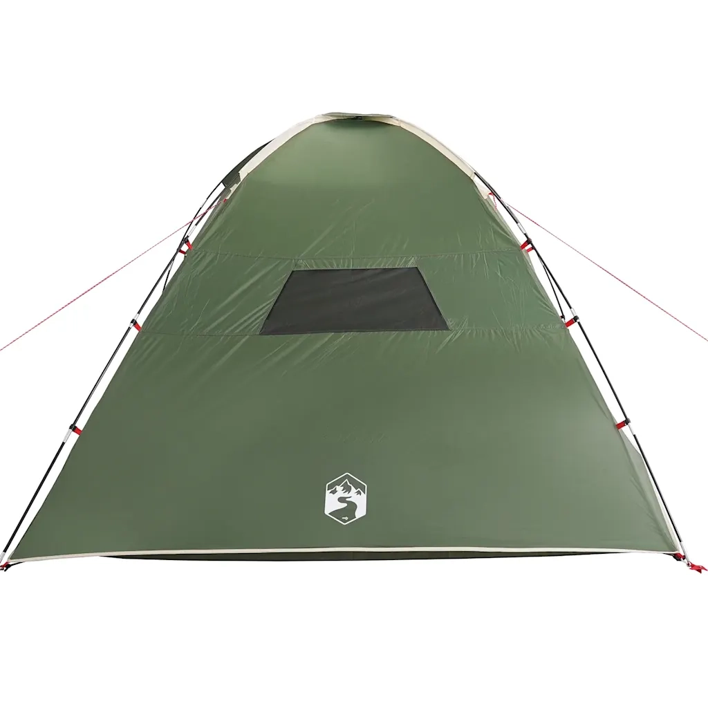 Tenda da Campeggio per 8 Persone Verde Impermeabile 94716